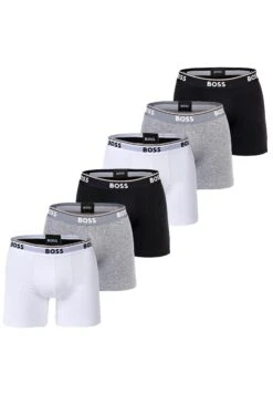 Boss 6Er Pack Power - Onderbroeken - Weiß Grau Schwarz