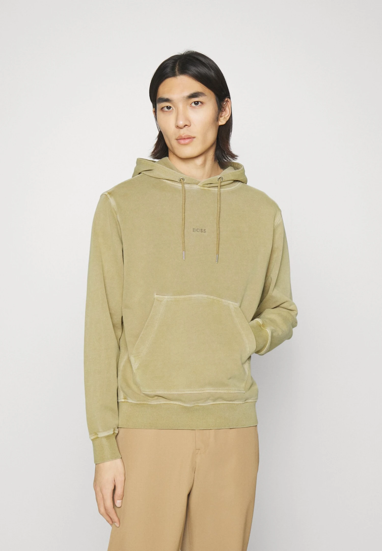 Boss Small Centred Logo Hoody - Hoodie - Medium Beige 1 Boss Small Centred Logo Hoody - Hoodie - Medium Beige