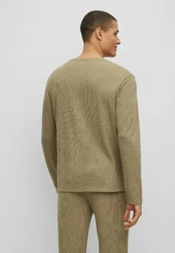 Boss Waffle Ls - Pyjamashirt - Light Green Six -Boss 234f644d8be54efcb49777cd323b0983