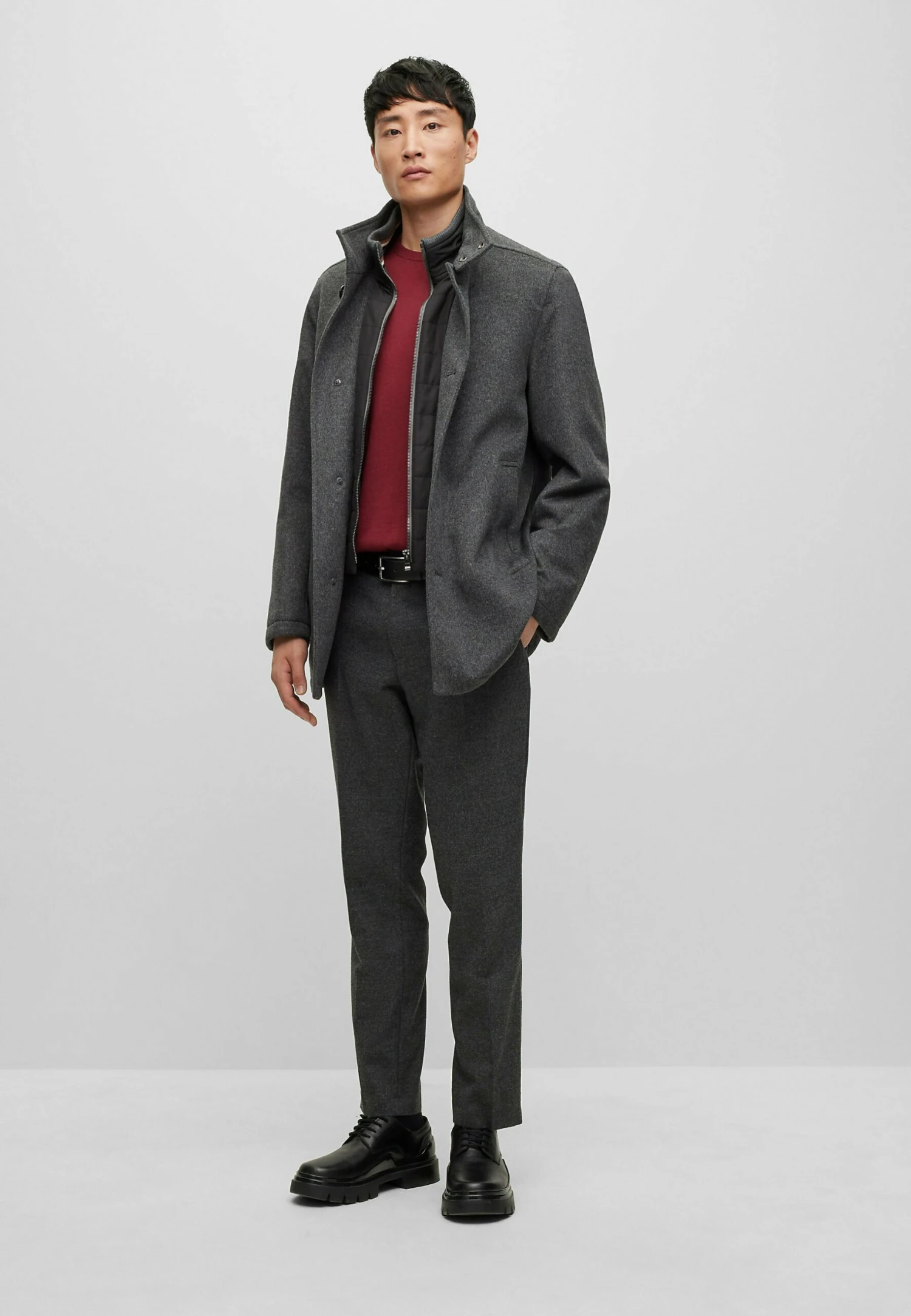 Boss H-Coxtan - Mantel - Grau Null 2 Boss H-Coxtan - Mantel - Grau Null - Afbeelding 2