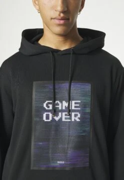 Boss Weglitchhood - Hoodie - Black -Boss 431b9c2dbedd4aa8bb0c517122413c00