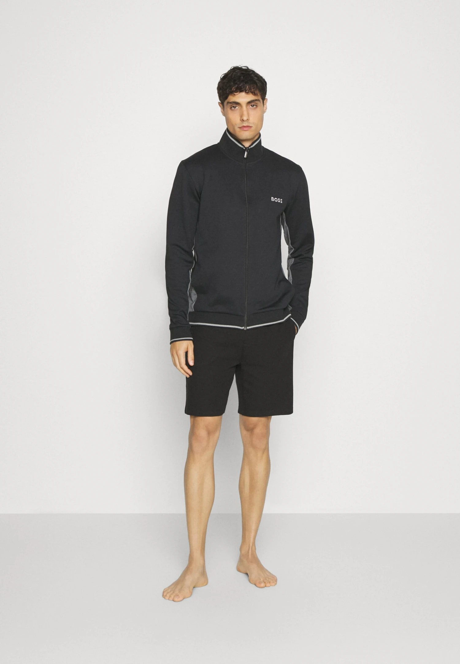 Boss Tracksuit Jacket - Pyjamashirt - Black 2 Boss Tracksuit Jacket - Pyjamashirt - Black - Afbeelding 2