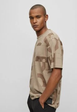 Boss Timono Lotus - T-Shirt Print - Light Green Four -Boss 4d28ef6ab61644c099eb5f6f90bb1e41