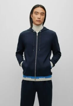 Boss Seeger- Sweater Met Rits - Dark Blue Four