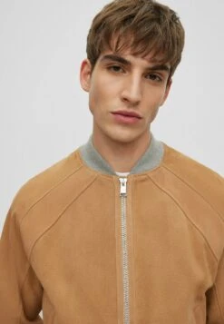 Boss Merforate - Leren Jas - Beige -Boss 5285a140ab654970bb3f634d0c57ec29