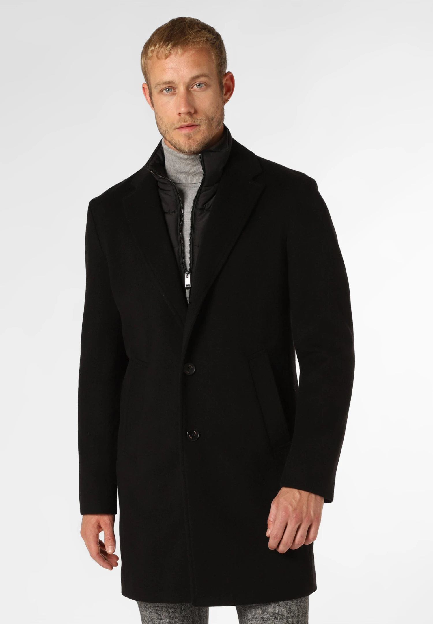 Boss Hhydebib - Mantel - Black 1 Boss Hhydebib - Mantel - Black