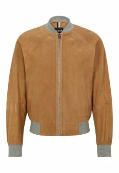 Boss Merforate - Leren Jas - Beige -Boss 5eb8b094e9ed4b78a2bccda25ce63b76