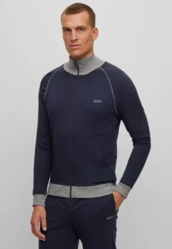 Boss Mix Match Jacket - Sweater Met Rits - Dark Blue