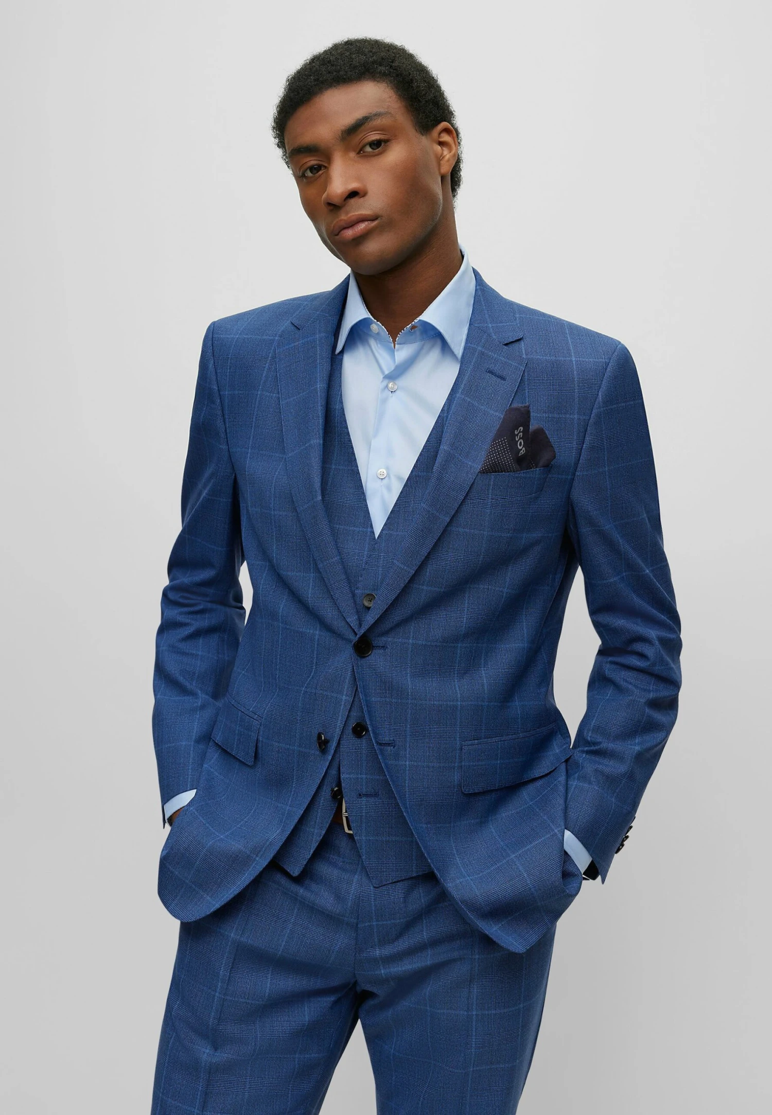 Boss Pochet - Dark Blue Four 1 Boss Pochet - Dark Blue Four