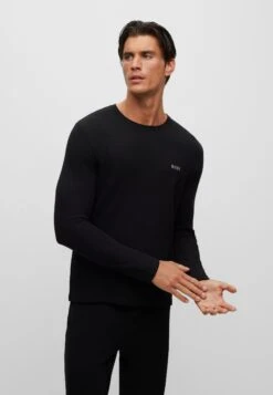 Boss Waffle Ls - Pyjamashirt - Black Two