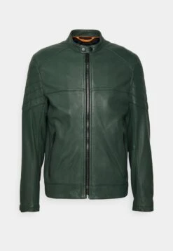 Boss Joset - Leren Jas - Dark Green -Boss 8b7a7616a7114aec8dedaa34d3fb8773