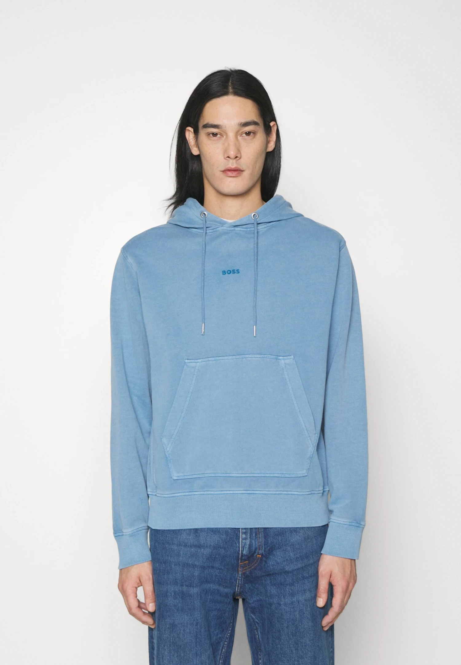 Boss Small Centred Logo Hoody - Hoodie - Light/Pastel Blue 1 Boss Small Centred Logo Hoody - Hoodie - Light/Pastel Blue