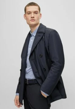 Boss P-Hyde-Pea - Mantel - Dark Blue Four -Boss 92384e6ee8b547cfab8d5be35648ee1b