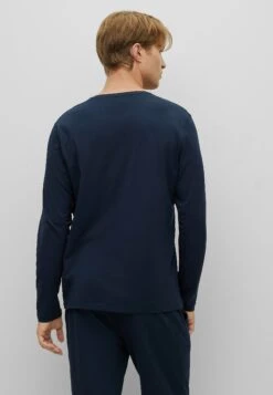 Boss Mix&Match Ls R - Pyjamashirt - Dark Blue Six -Boss 977e4bb190704113a89ad296364ccbf7