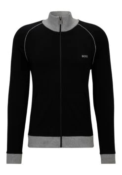 Boss Mix Match Jacket - Sweater Met Rits - Black -Boss 9a5d279c1e3a44a28e49bba7f7ace800