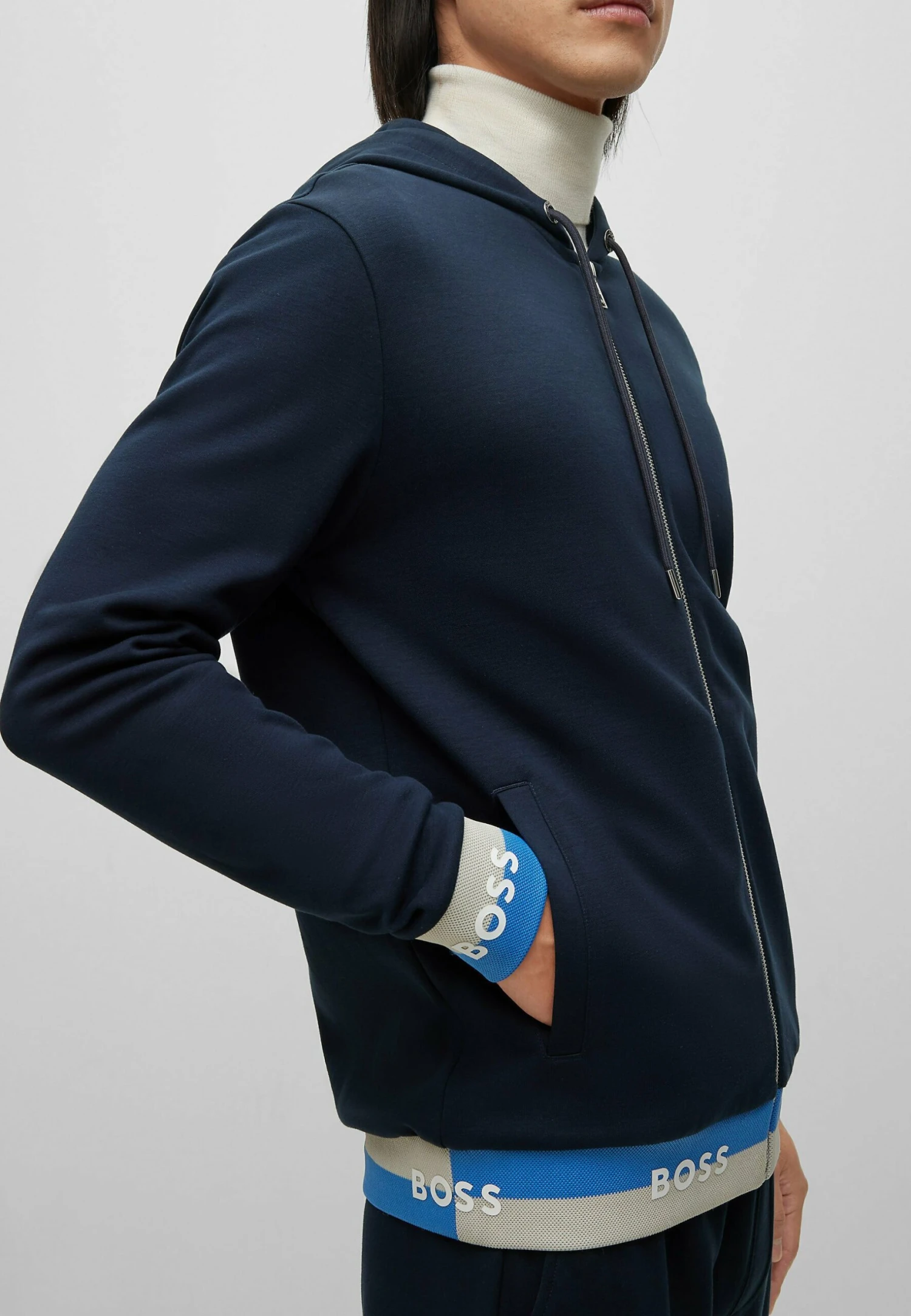Boss Seeger- Sweater Met Rits - Dark Blue Four 4 Boss Seeger- Sweater Met Rits - Dark Blue Four - Afbeelding 4