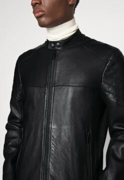 Boss Joset - Leren Jas - Black -Boss b372b961635b4566b86bcd4333764ffb