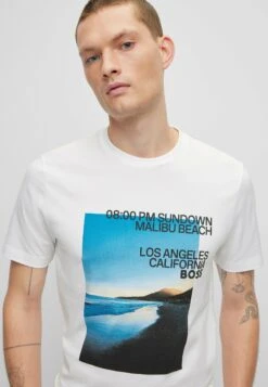 Boss Tiburt- T-Shirt Print - White -Boss c48bfba4a6434ce09771c4e1c49cdde0