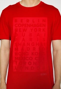 Boss Tee Diamond - T-Shirt Print - Bright Red -Boss d0b4dba2b8074d1dbefb719ac26282e0