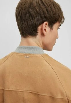 Boss Merforate - Leren Jas - Beige -Boss de5d6d796a1345498f0db21c4264fc4d